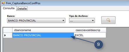 Carga/Captura Disponibilidad Bancaria