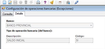 Carga/Tipo Operación Bancaria