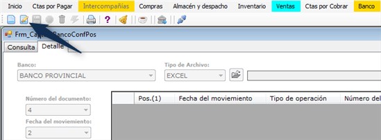 Modificar/Captura Disponibilidad Bancaria