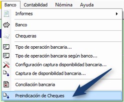 Preindicación de Cheques