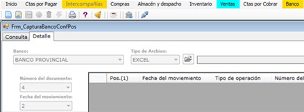 Modificar/Captura Disponibilidad Bancaria