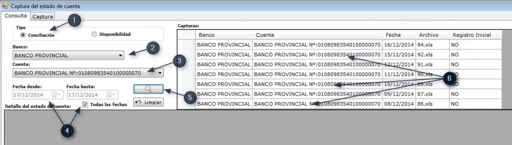 Modificar/Captura Disponibilidad Bancaria